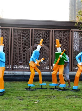 户外钢抽象音乐人物雕塑校园城市广场酒店公园人像艺术品