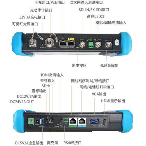 工程宝IPC-9800CLMOVTADHSPro网络监控仪/TVI/CVI/AHD/SDI/TD
