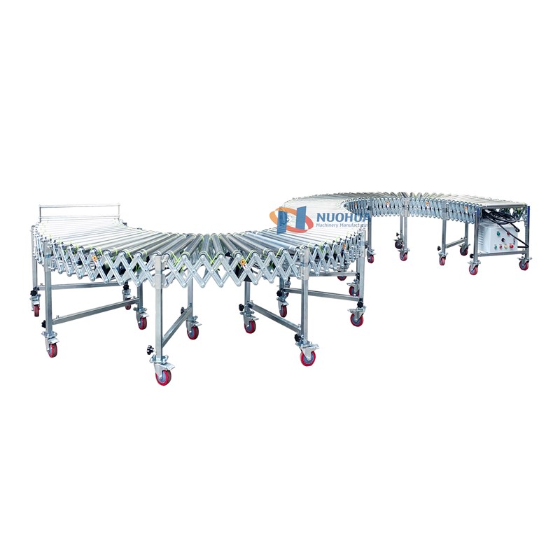 仓储物流工厂包裹纸箱集装箱卡车装卸货用移动电动伸缩滚筒输送机