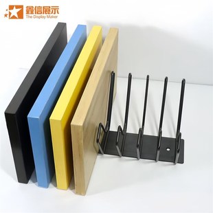 衣柜橱柜门板色板展示架挂钩K型金属展架斜插收纳架壁挂支架