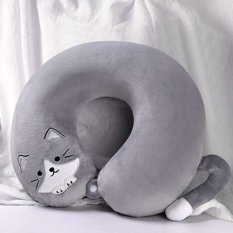 记忆棉u型枕卡通护颈脖枕飞机旅行头枕便携办公室午睡u.形枕头学