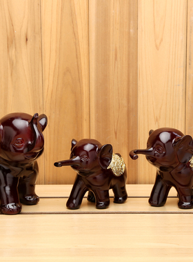 创意大象客厅酒柜电视柜摆件家居玄关装I饰品开业乔迁礼品工艺摆