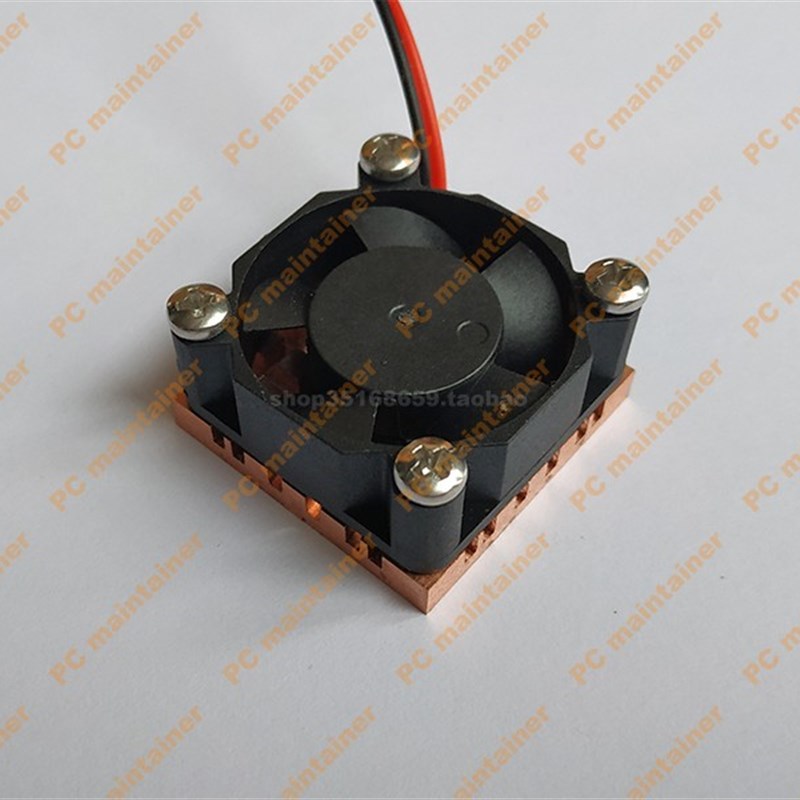 纯铜破槽南北桥路由芯片带风扇风冷散热片散热器30*30*4.0