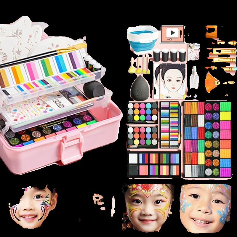 彩绘儿童脸部面部颜料u工具套装水溶性摆摊万圣节画脸脸彩