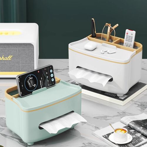 轻奢纸巾盒客厅高档纸巾盒茶几多功能遥控器收纳家用桌面创意摆件