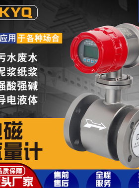 智能电磁流量计污水管道式水液体流量计量表数显传感器dn25/50/80