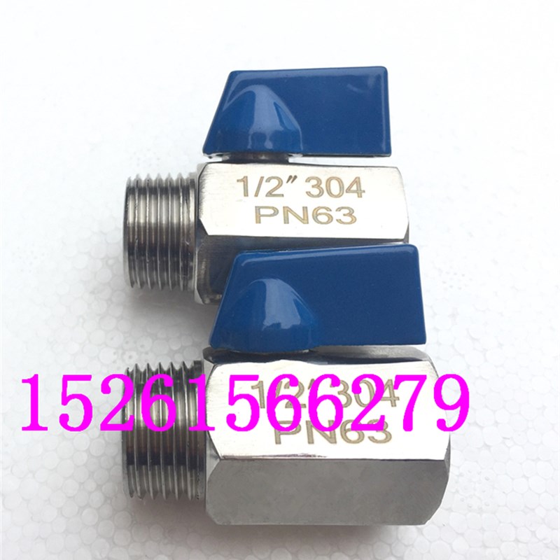 304迷你球阀DN6-25不锈钢六角内外丝高压微型小球阀PN63内螺纹