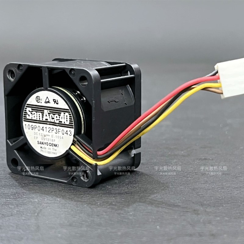 109P0412P3F043 原装三洋风扇 4028 12V 0.105A 4cm温控散热风扇