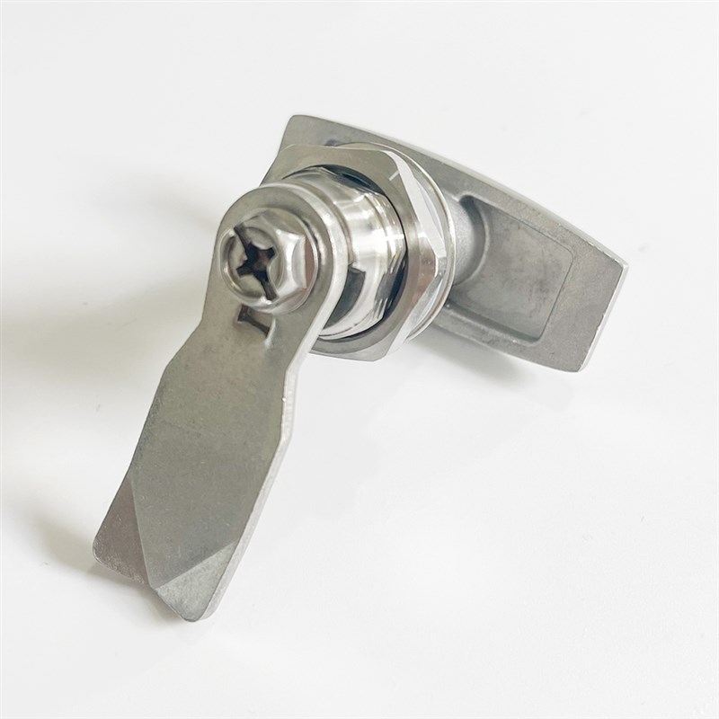 304不锈钢MS705-3U配电箱机电锂电设备箱柜圆柱T型旋转把手锁