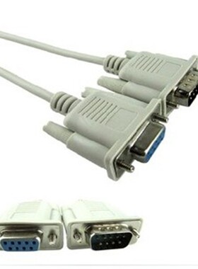 1.5米9针串口线针对孔 RS232线COM线 DB9公对母线直联1.5/3/5米