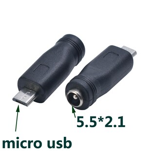 DC5.5*2.1mm母头转micro usb公头转接头 DC5.5转micro公转换头