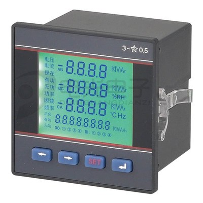 三相液晶多功能电力仪表 DG80-3EY 数字数显电表 全电量 76*76