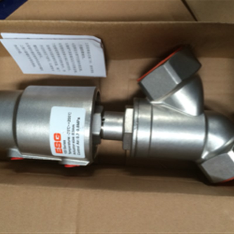 ESG DN40青岛精锐角座阀 不锈钢高温蒸汽阀DN40-90执行器