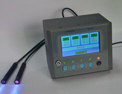 UV LED点光源,双通道固化胶水,两个照射头触摸屏UV照射机