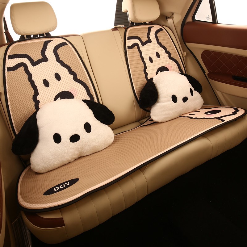 汽车坐垫四季通用车载座垫三件套座椅套后排单片半包防滑冬季车垫