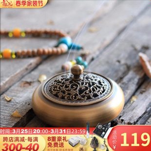 纯铜复古宣德炉供佛炉香薰炉香道茶道炉卧室香粉炉薰香炉全铜香炉