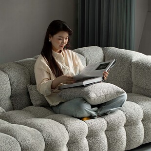 梵也家具羊羔绒沙发靠背抱枕腰枕配套午睡客厅家用毛绒复古靠垫