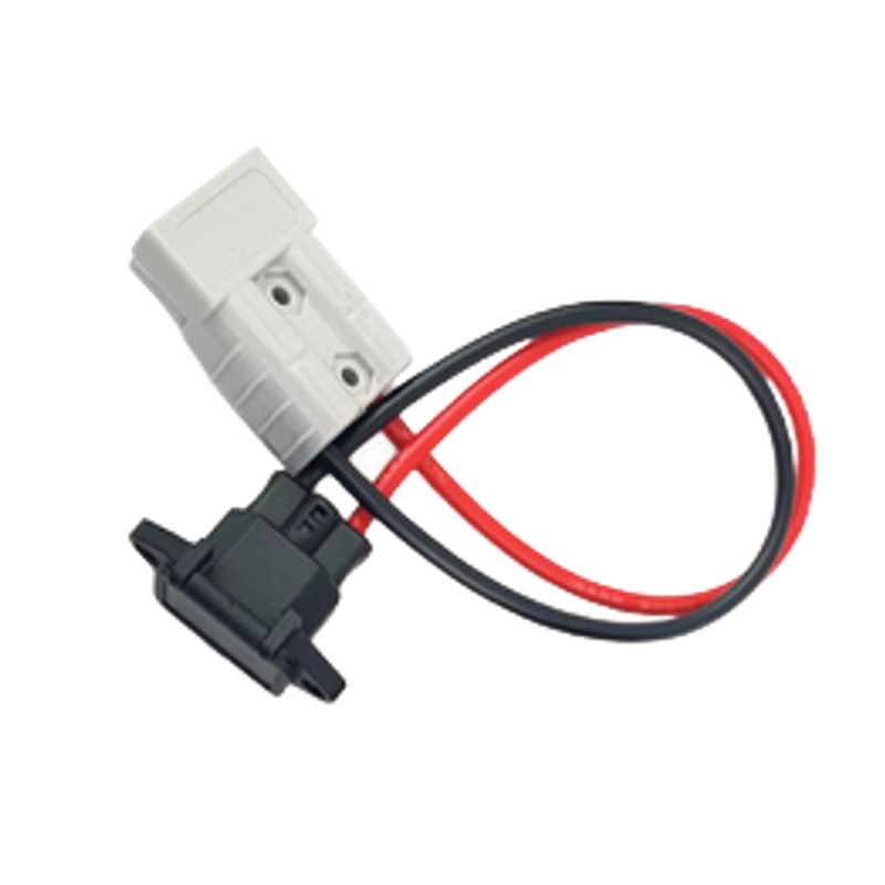 品字充电口公母插头接口电动车两三轮车电池安德森转品字充电口线