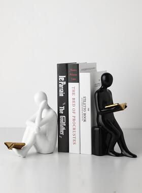 贝汉美简约现代书挡假书摆件玄关客厅酒柜电视柜办公室轻奢装饰品