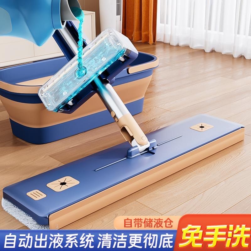 2024新款免手洗拖把家用一拖懒人净平I板地拖帕大尺寸拖布拖地神