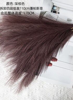 厂家可拆卸四段110cm潘帕斯草组装芦苇草仿真花跨境假花MW61215