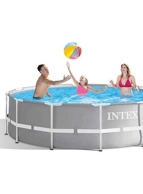 intex 26710 儿童游泳池成人管架戏水池36676支架水池