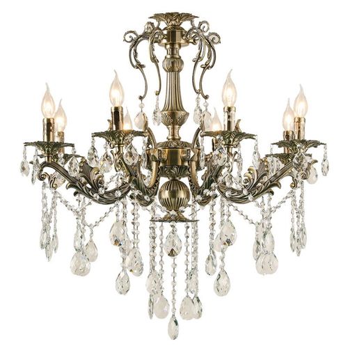 欧式餐厅水晶吊灯锌合金卧室客厅灯具复古铜色别墅酒店大厅装饰灯