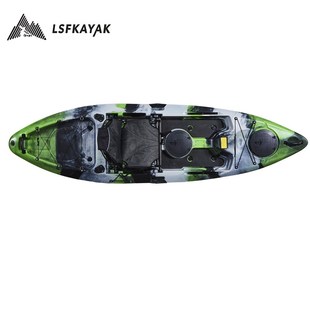 塑料皮划艇 滚塑皮划艇 皮筏艇单人船单人平台舟带座椅九寸座椅船