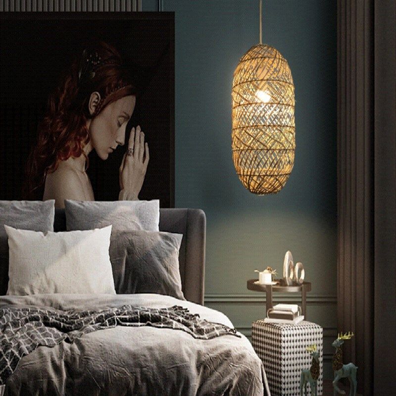 东南亚藤编吊灯手工编灯罩餐厅饭店客厅卧室书房酒吧复古藤艺吊灯,家装灯饰光源,客厅吊灯,淘宝优惠券,粉丝福利购,淘宝优惠卷