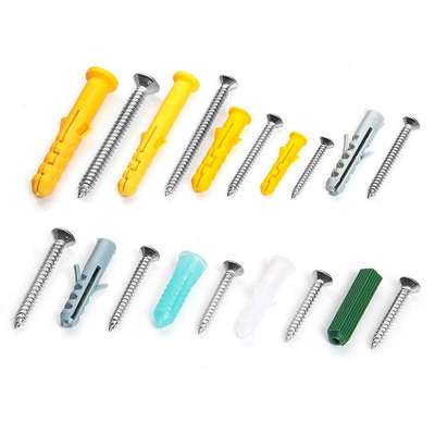 304不锈钢沉头自攻螺丝膨胀管套装绿色胶塞膨胀螺丝盒装482PCS