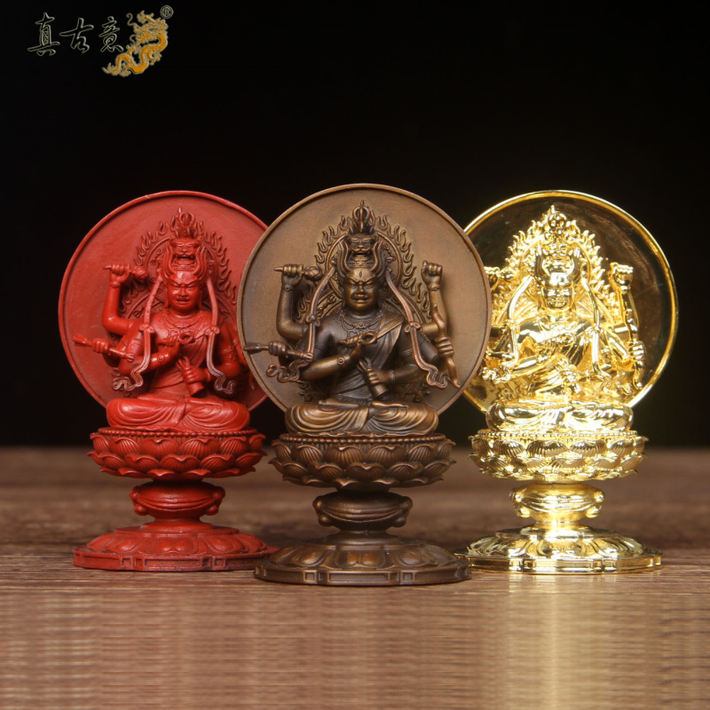 真古意  铜爱染明王佛像摆件爱染尊者菩萨寺庙佛堂供奉工艺品摆件