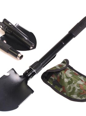 多功能工兵铲子 折叠式野营铁锹兵工铲子 汽车户外用品车用除雪铲