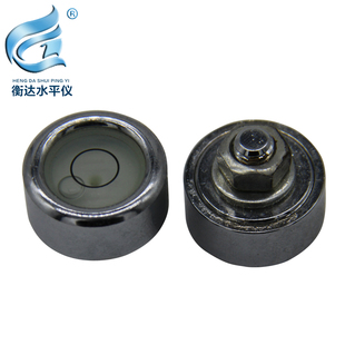 金属圆形水平仪气泡带螺母水准仪高精度水平珠水平尺水准气泡