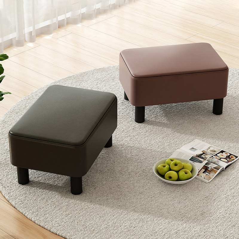 小凳子家用现代简约矮凳客厅沙发凳脚踏简易茶几凳轻奢皮凳换鞋凳
