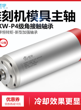 振宇恒转矩电轴w水冷模具电机金属雕刻机轴四轴承