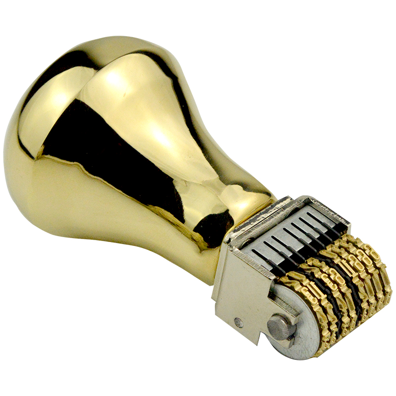 数字印章 可调日期章铜 黄铜打码章 铜质标时金属耐用转轮时间章