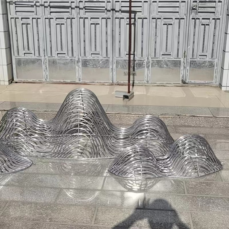 假山雕塑镂空线条装饰庭院样品屋展示中心园林酒店水池景观装饰