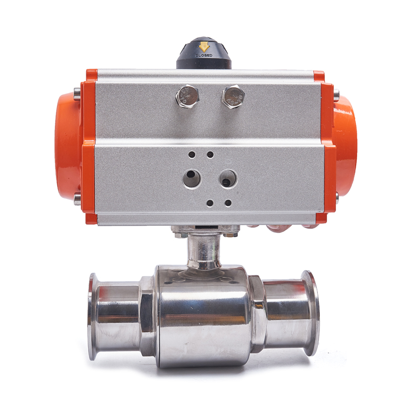 0不锈钢气动快装球 Q81F-1P二片式卫生级气动球门2寸DN