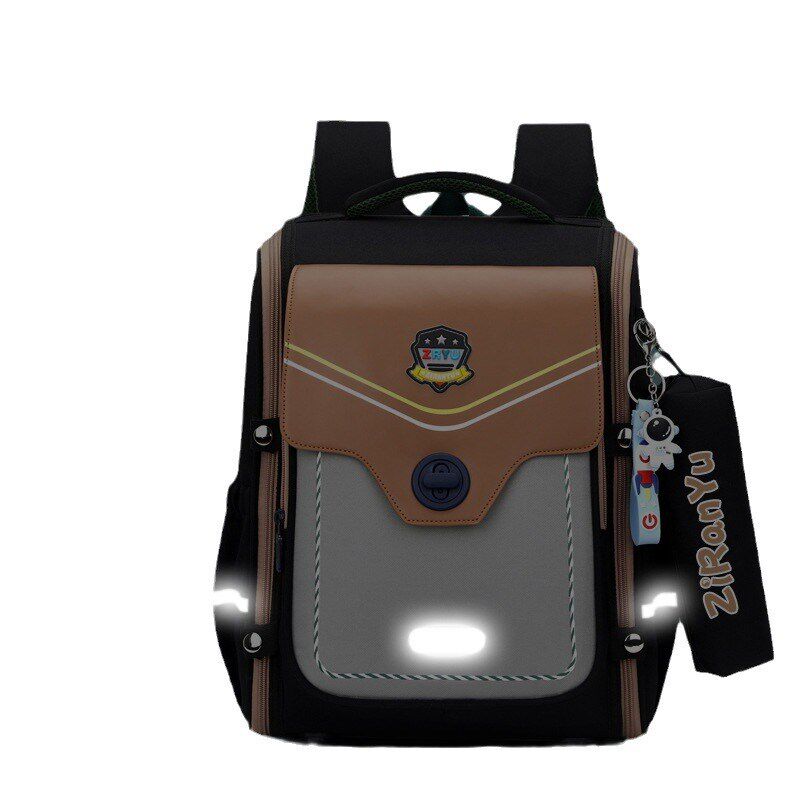 新款双肩书包剑桥3-6年级护脊减负男女孩书包大容量学生英伦风