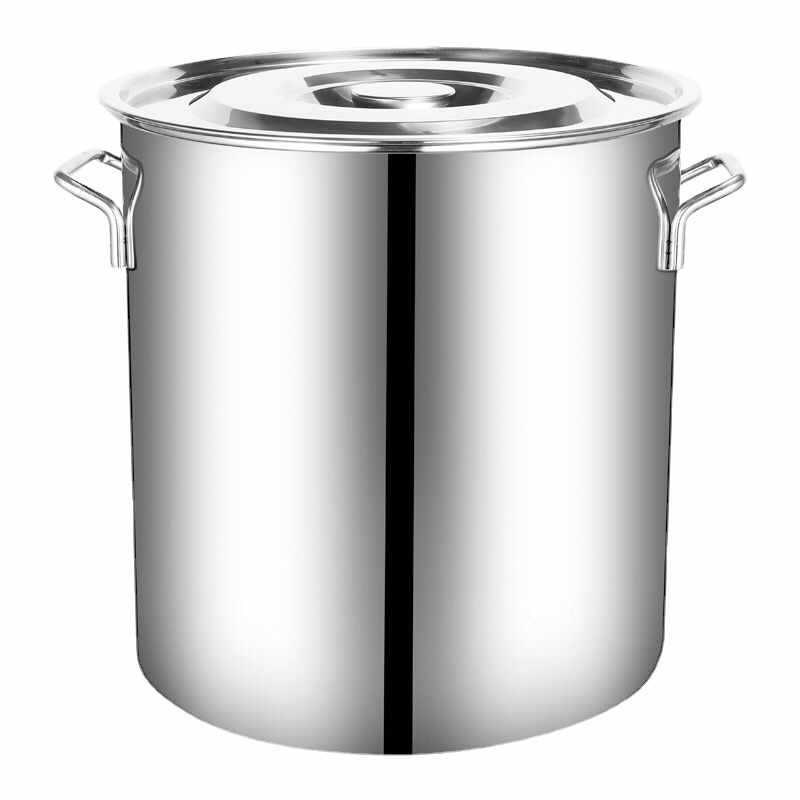 不锈钢汤桶油桶铁桶密封桶带盖圆桶储水桶商用加厚大桶大容量家用