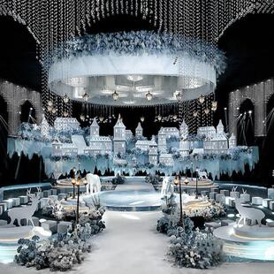 婚礼婚庆水晶灯五星级酒店宴会厅大堂灯展厅婚宴厅装饰大型水晶灯