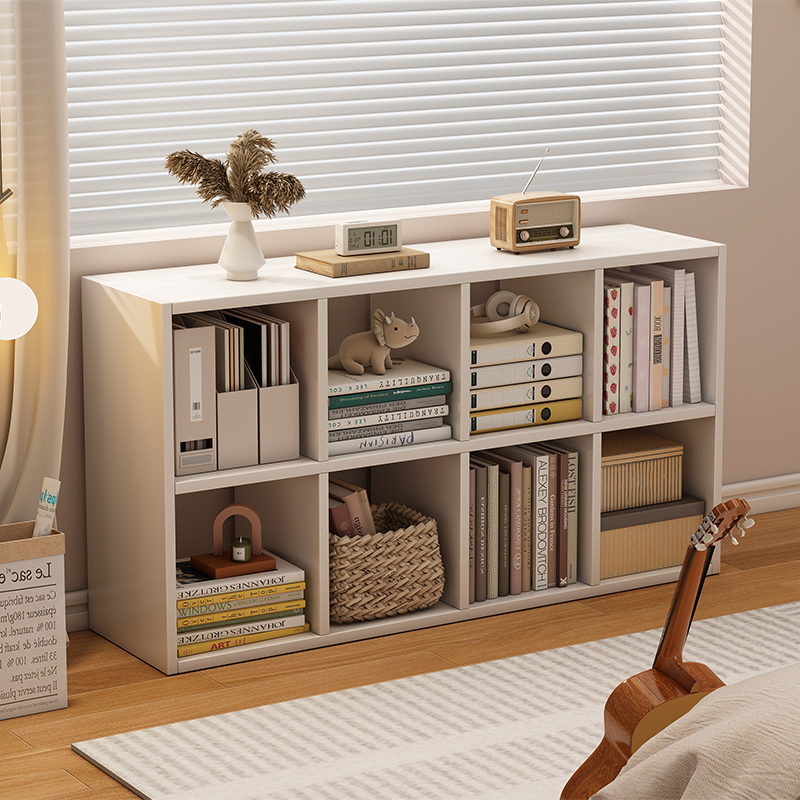 书架置物a架落地组合书柜家用多层收纳小柜子储物柜八格柜矮格子