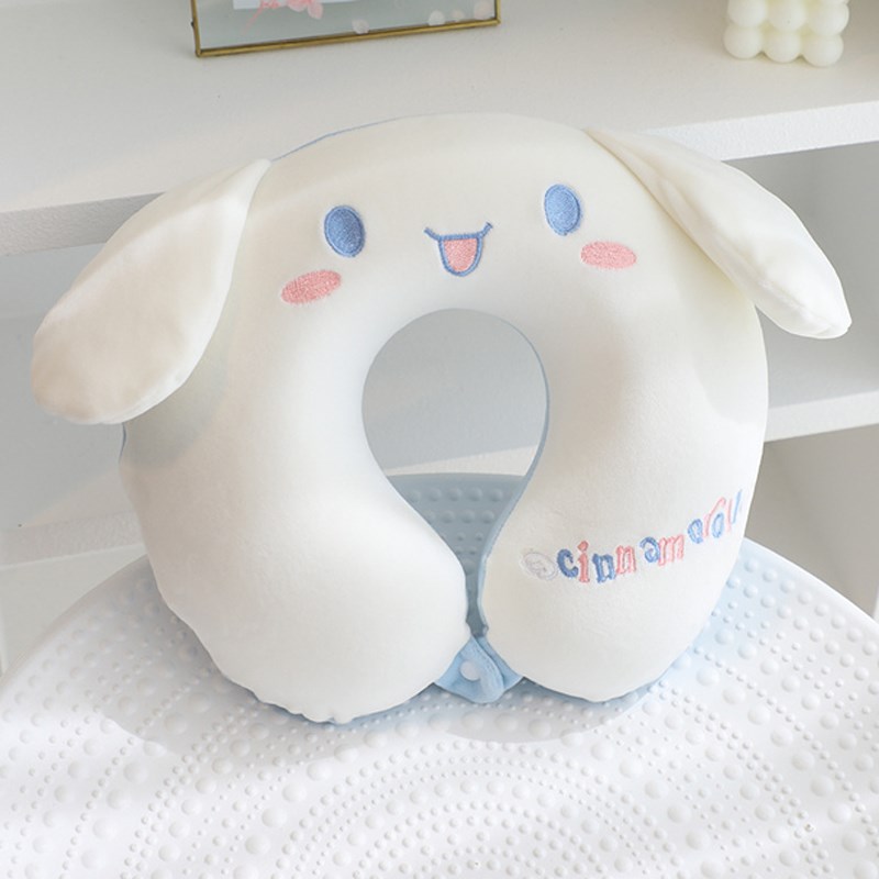 玉桂狗库洛米u型枕记忆棉护颈x枕学生旅行便携脖子靠枕颈椎枕u形