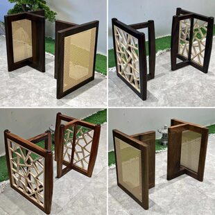 岩板桌腿实木茶几腿胡桃木实木支架大板桌脚茶桌茶台配套脚架现货