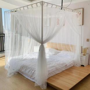 加大尺寸老式 A类定制新款 穿杆公主风宫廷蚊帐1.8m床1.2纹实木原色