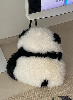 【新家的一百个快递】萌兰花花同款熊猫抱枕可爱玩偶靠垫沙发坐垫