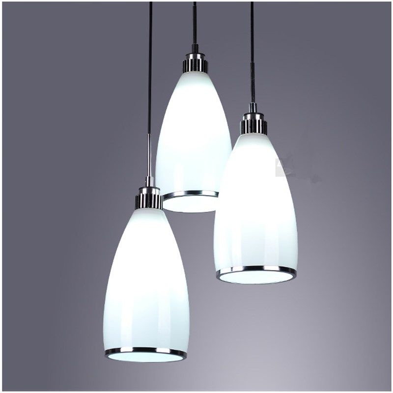单头三头浪漫餐吊灯饭厅灯LD白色吧台灯创意玻璃艺术灯饰,家装灯饰光源,餐厅吊灯,淘宝优惠券,粉丝福利购,淘宝优惠卷