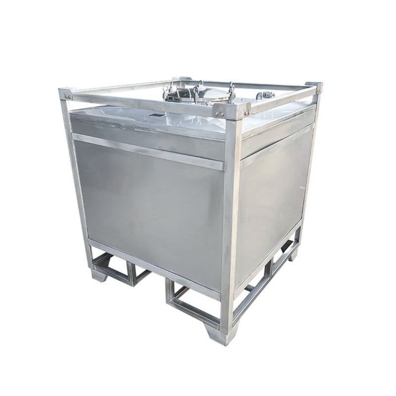 1000L定做不锈钢吨桶全新304/316化工大口径储罐防爆防静电IBC桶