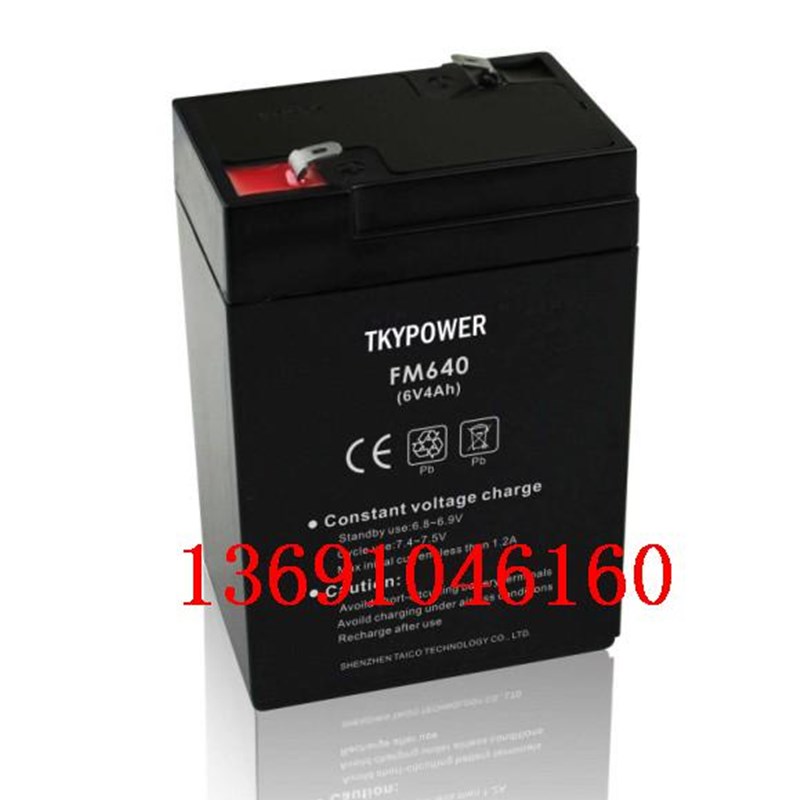 TKYPOWER蓄电池FM640 (6V4Ah)电子称台秤 天平秤 玩具车 童车电瓶