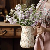 陶瓷花壶瓶麦穗花瓶干花鲜花插花陶瓷家居摆件创意欧式 田园复古风